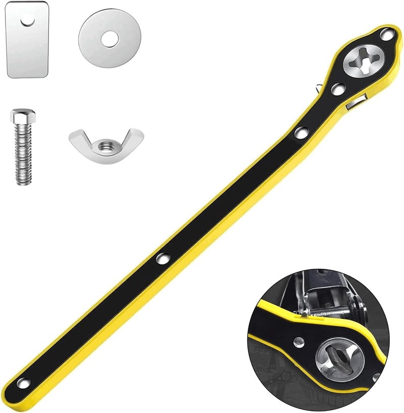 VKALTUL Auto Labor-Saving Jack Ratchet Wrench with Long Handle for Scissor Jack, Lug Wrench for Tire Jack, Car Jack Wrench Positive and Reversal Knob Design For Travel/Truck/SUV/Vans - Image 1